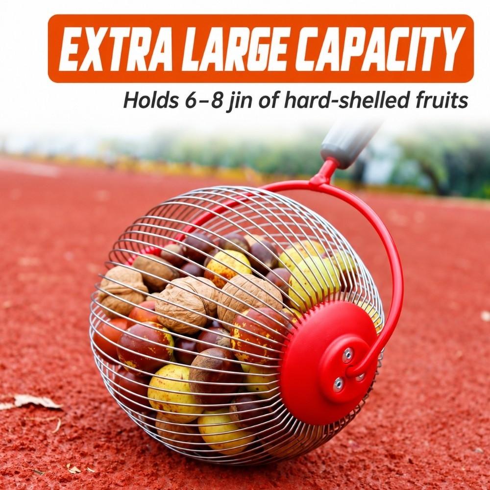 Telescopic Rod Rolling Nut Gatherer Wire Cage Pecan Picker Roller Hickory Nuts