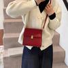 Retro Hong Kong style bag women's 2025 new trendy versatile messenger bag fashionable foreign style solid color flip shoulder bag women