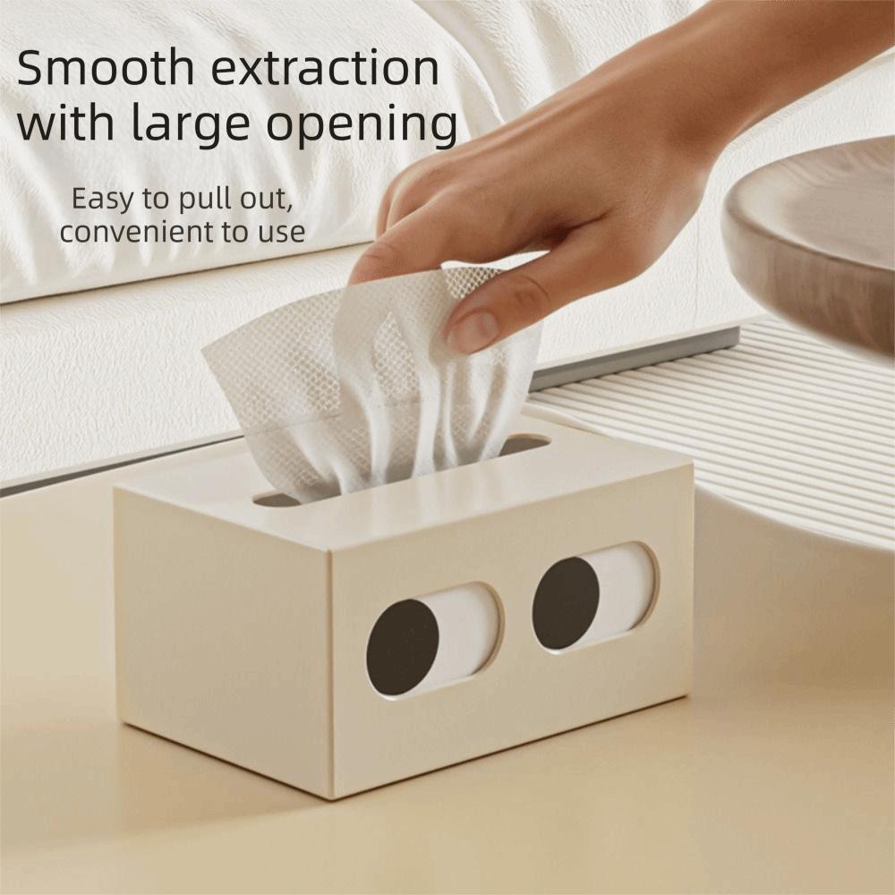 Big Eyes Facial Tissue Dispenser Rectangle Shape Desktop Tissue Case  Living Room
