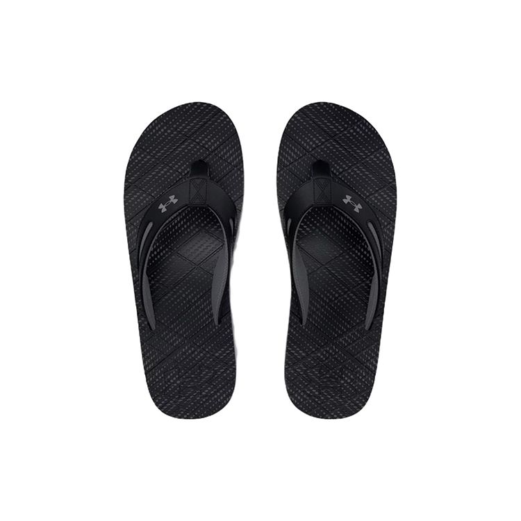 Under Armour Marathon Key 5 Sandal Black Stealth Grey Men Sneakers 3025041-001