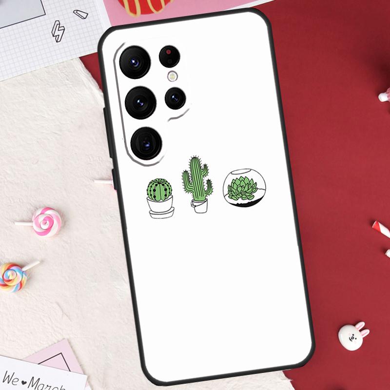 Kaktus Sukkulente Hülle Für Samsung Galaxy S26 Ultra S20 S21 S22 S23 S24 S25 Ultra S10 Plus S25 FE Hülle Schale