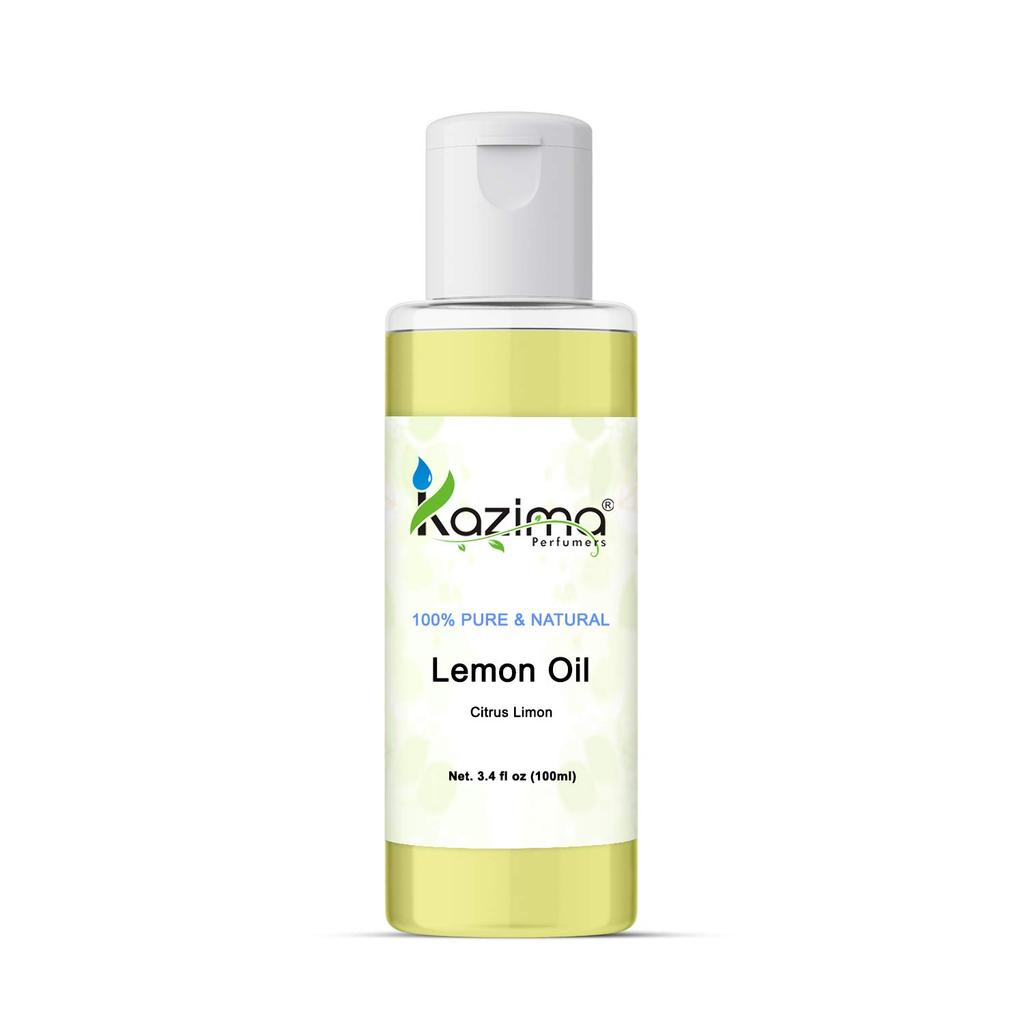 KAZIMA Lemon Essential Oil - 100% Pure Natural & Undiluted For Skin care & Hair care (100ml)