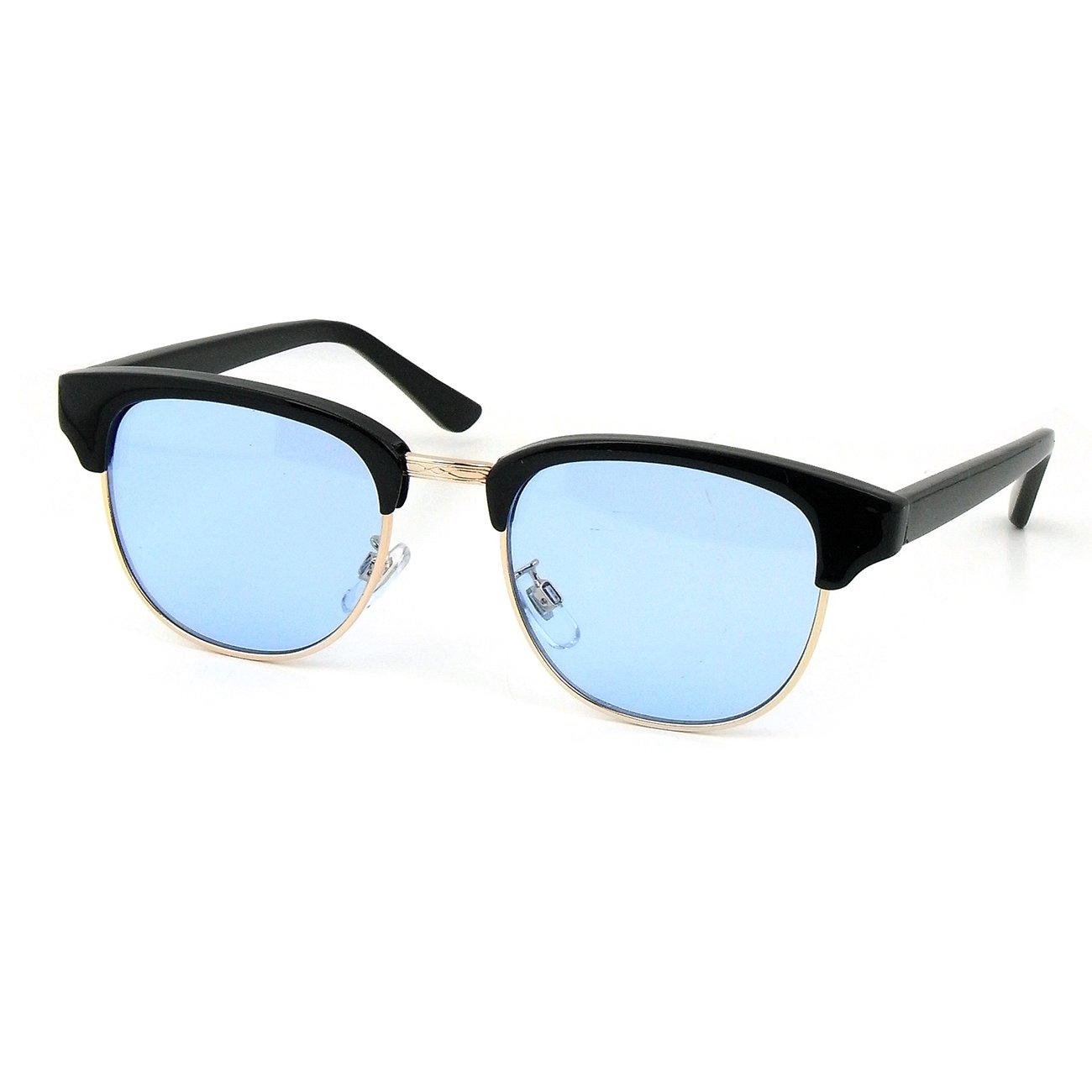 

дизайнерские солнцезащитные очки с УФ-защитой, цветные и солнцезащитные очки 7JEWELRY Brow, мужские, линзы, синие, чехол. Солнечные очки. синий