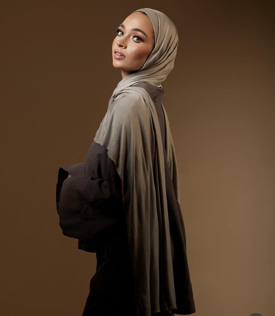 Women Gradient Cotton Jersey Hijab Scarf Lady High Quality Head Wraps Shawl Muslim Headscarf Islamic Turban Bandana Eid180*70Cm