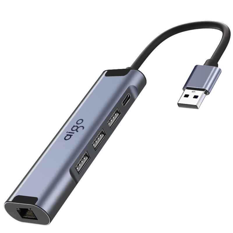 aigo USB/Type-C to RJ45 Ethernet Adapter & Multiport Hub