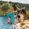 Cartoon M-Masha And The B-Bear Anime Towel Quick Drying Beach Towels Are Suitable For Swimming Pools Camping Yoga And The Gym