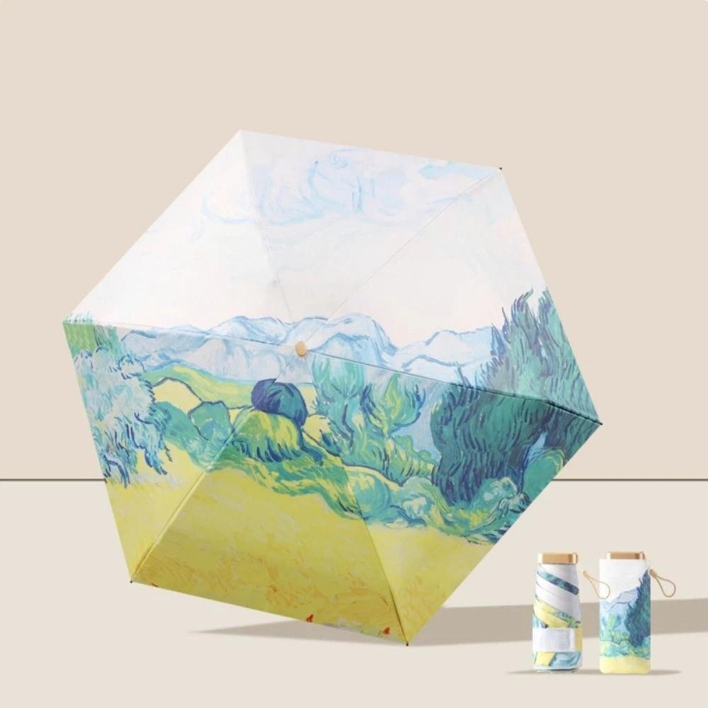 Folding Mini Sun Umbrella Portable Sun Rain Umbrella Stylish Compact Pocket Umbrella  Rain Or Shine