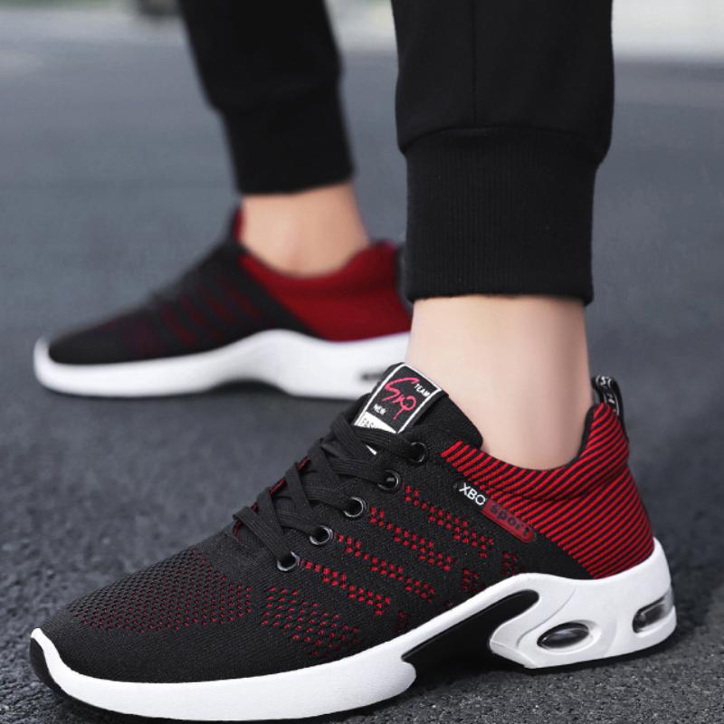 Nowe modne oddychające sznurowane buty do biegania lekkie, codzienne, męskie, buty sportowe z miękką podeszwą