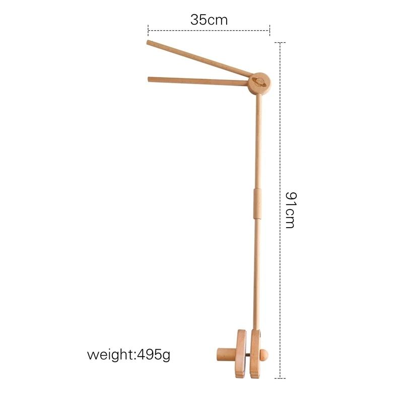 Grzechotka dla niemowląt Zabawka Karuzela do łóżeczka Drewniany Mobil 0-12 Miesięcy Noworodek Szydełkowa Karuzela do łóżeczka Wiszące Zabawki Uchwyt Stojak Prezent do łóżeczka niemowlęcego