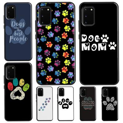 Dog Foot Print Paw Colorful Pattern For Samsung Galaxy S21 S22 Ultra S20 FE Note 20 Ultra S8 S9 S10 Note 10 Plus Phone Case