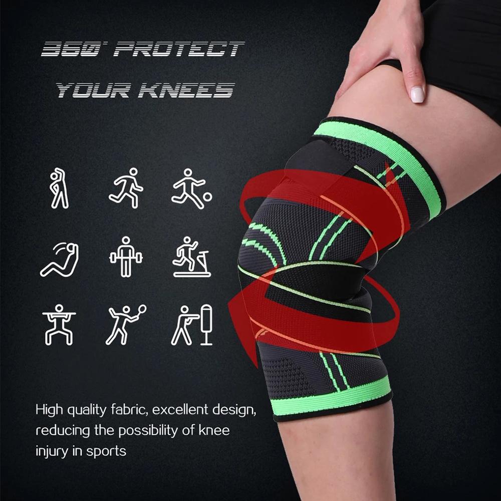 1PC Sports Knee Pads Fitness Kneepad Gym Elastic Knee Brace Support Gear Patella Running Basketball Volleyball Tennis Protector