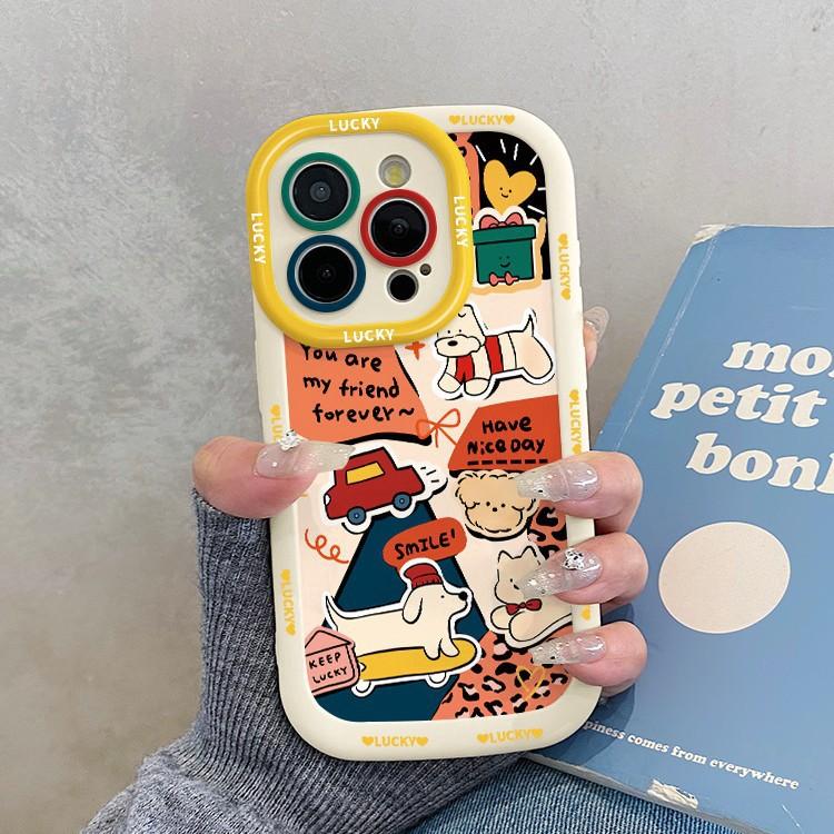 Skateboard Dog for Apple 16pm Puff Shell for IPhone15 New Style 14 Creative 13 Cartoon 12 Anti-fall 11 Female