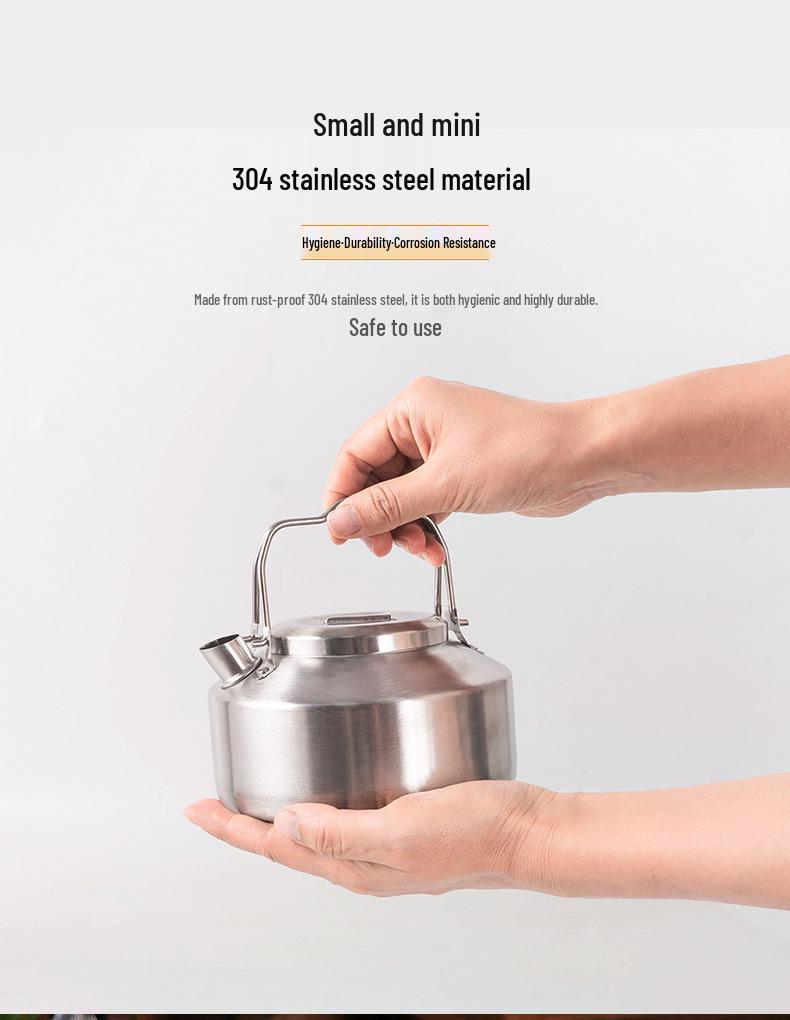 CLS 1L Ultra-Light Outdoor Camping Kettle - 304 Stainless Steel Mini Teapot/Coffee Pot