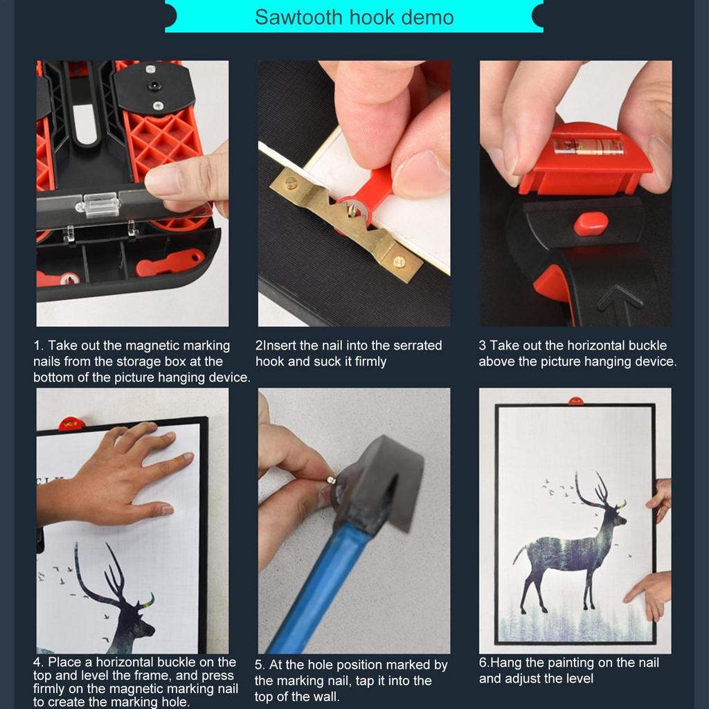 Outil de suspension de photo Niveau de mesure haute précision Outil de mise à niveau de tableau pour mur Pour charpentiers professionnels Bricoleurs Femmes