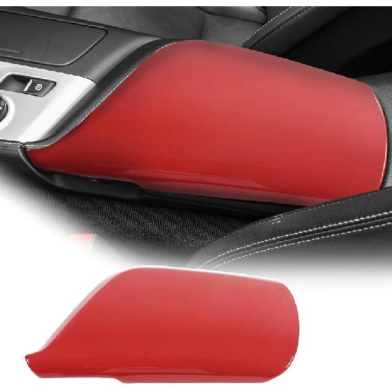 Car Interior Center Armrest Box Cover Console Box Storage Box Trim Covers Compatible with Chevrolet Corvette C7 2014-2019 Car Armrest Seat Box красный