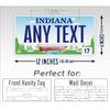 Personalized Indiana Custom Text Metal Sign Tin Sign Wall Art Home Decor Retro Vintage