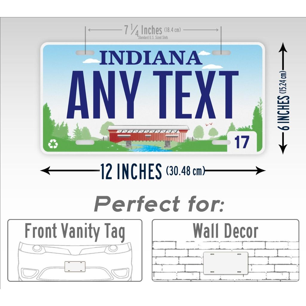 Personalized Indiana Custom Text Metal Sign Tin Sign Wall Art Home Decor Retro Vintage