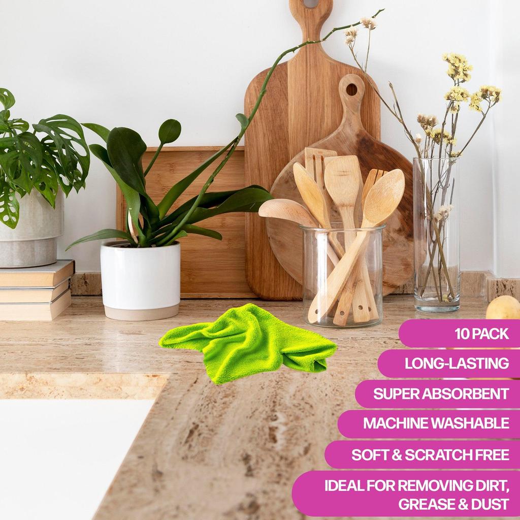 K Collection Microfibre Cleaning Cloth (Pack of 10)