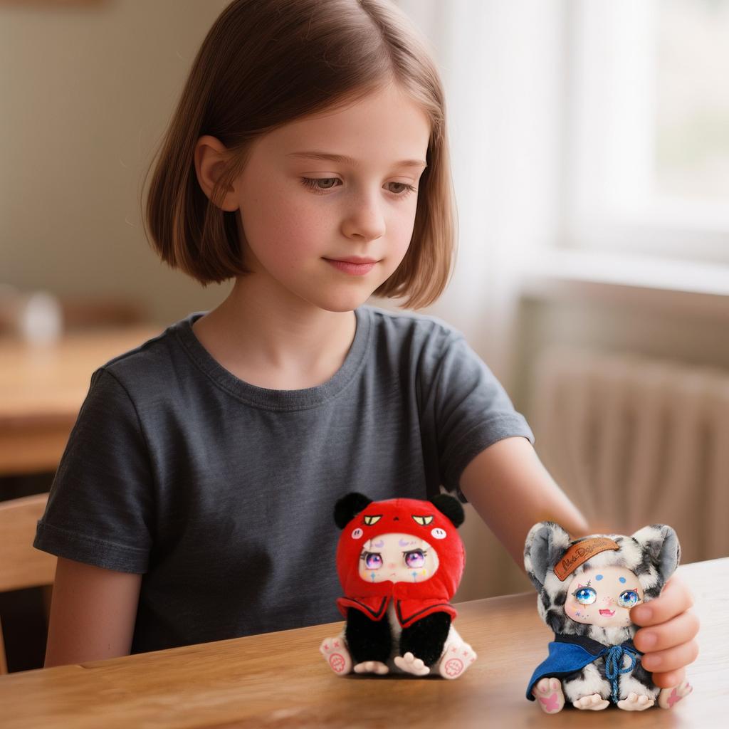 Cute Vinyl Plush Figures, Take A Of Bear Series Plush Doll, Kawaii Collectible Toys Figure Mystery Box For Birthday Gifts, Single Box