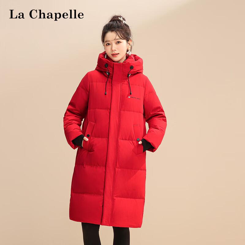 

La Chapelle Women s Hooded Mid-Length Down Coat S