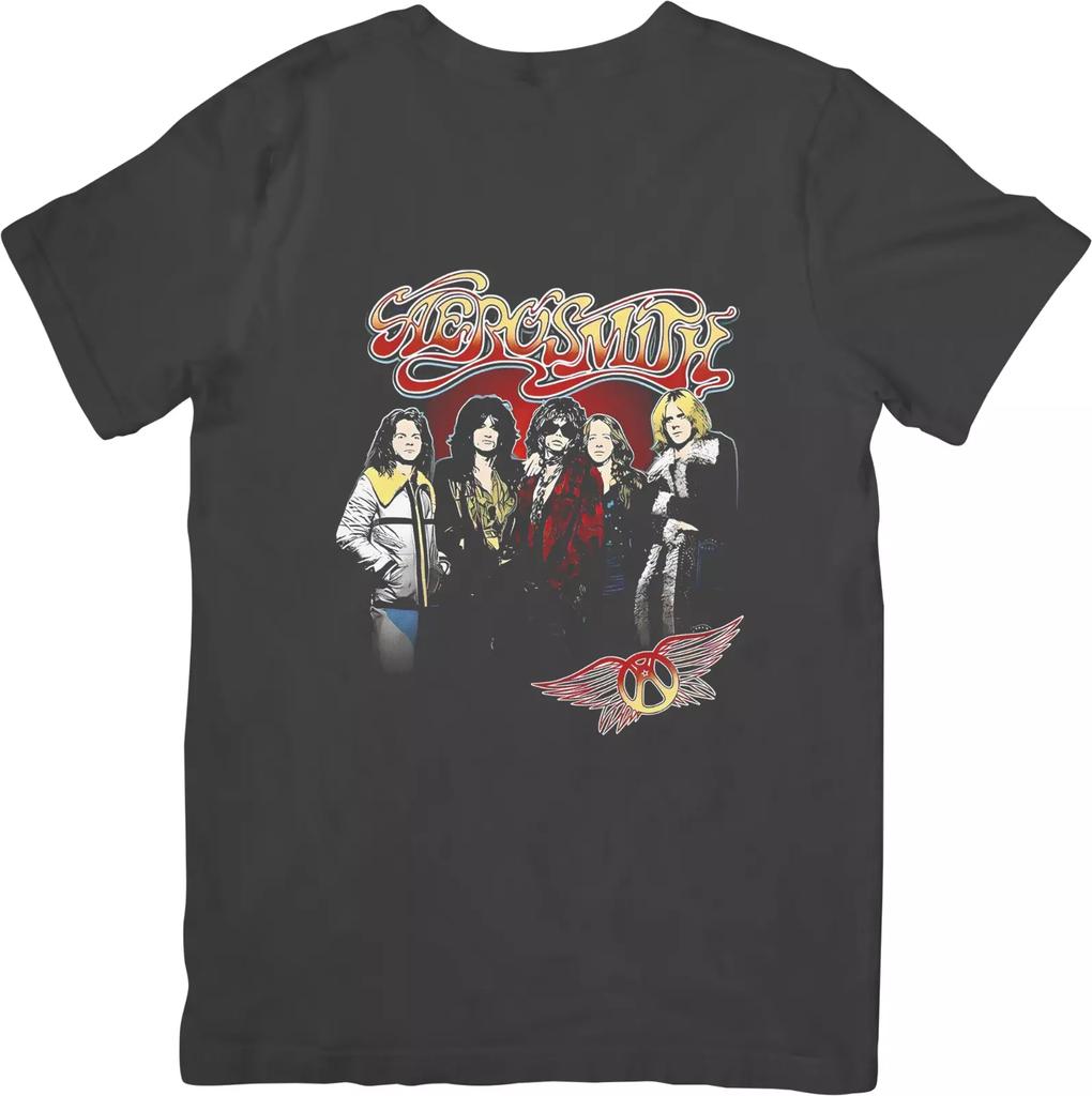 Aero Smith Music Unisex Fit for Men & Women Quality Cotton T-Shirt Black