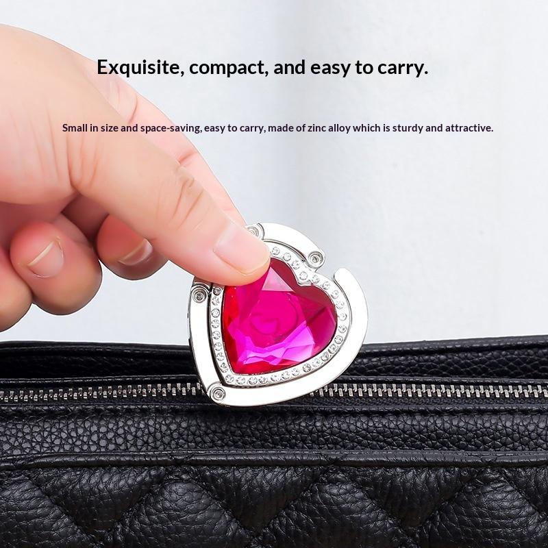 Folding Table Hook Portable Bag Parts Purse Bag Hanger Foldable Strong Load-Bearing Handbag Hook Holder Outdoor