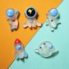 5pcs Cute Transparent Astronaut Fridge Magnets resin cartoon stereo magnet kitchen Decorative Photo Wall Message board Magnet