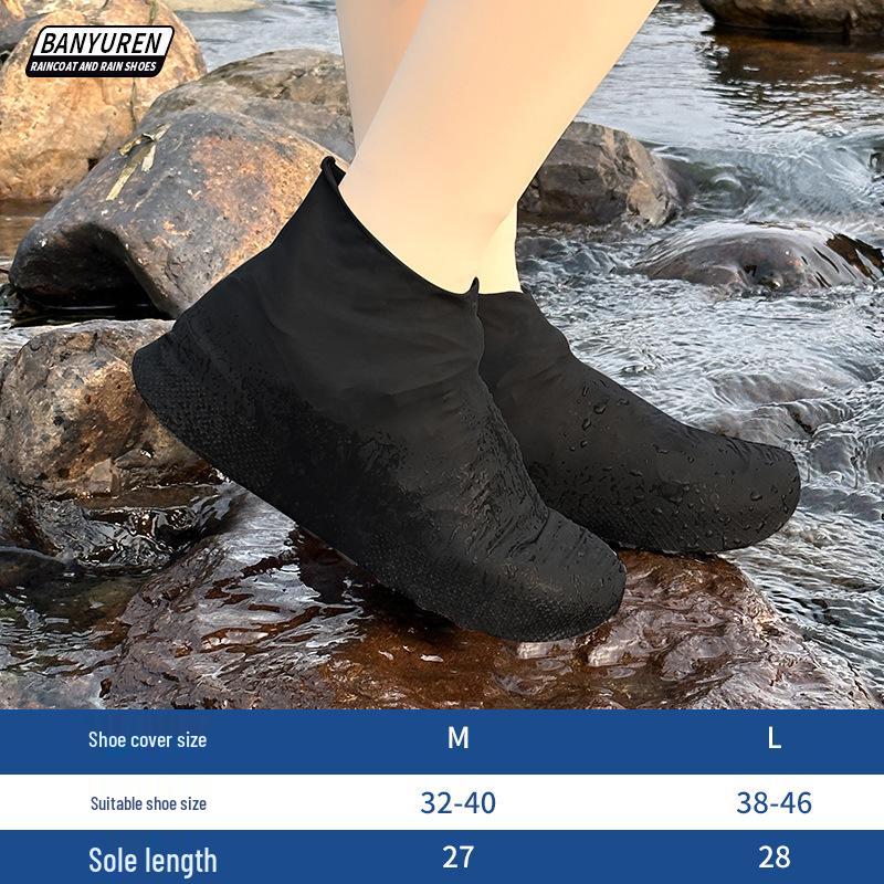 Copriscarpe in Silicone Antipioggia Impermeabili Antiscivolo - Durevoli, Riutilizzabili, Protezione Alta per Donna, Uomo e Bambini.