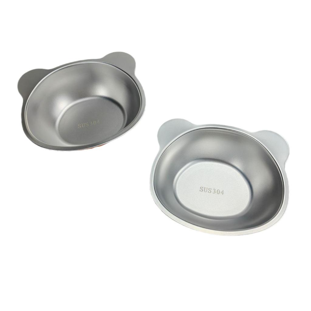 Pet Supplies 304 Stainless Steel Cat & Dog Water and Food Bowl with Neck Protection Design