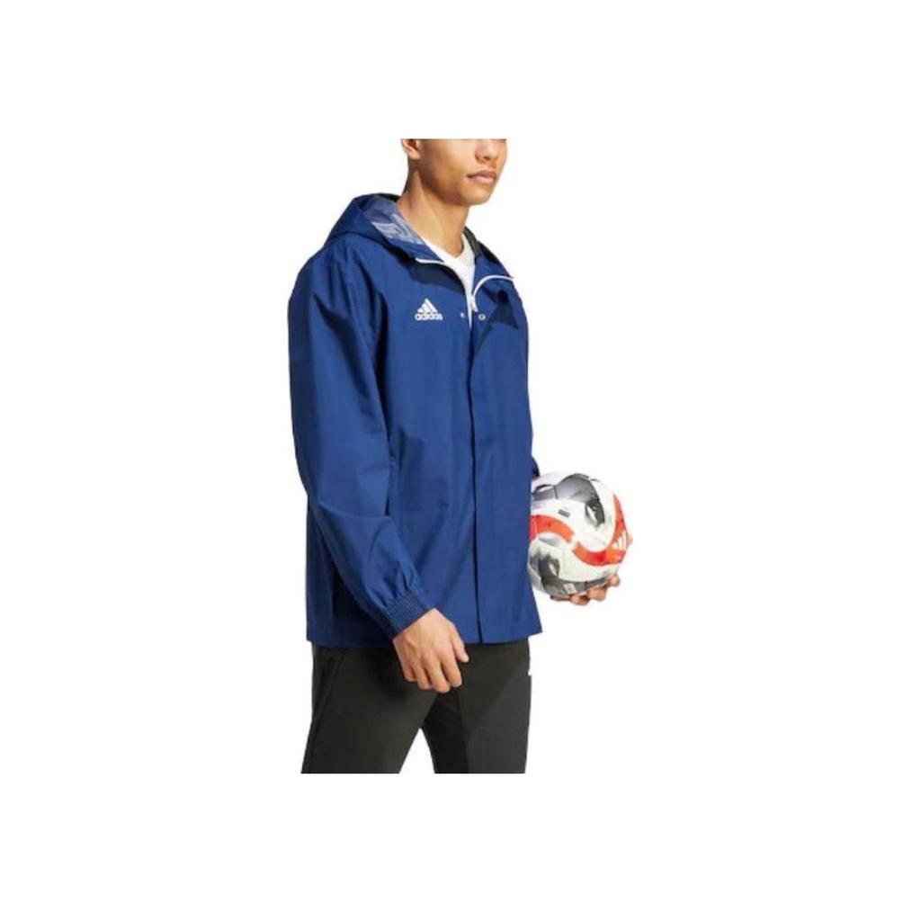 Adidas Zip-Up Hoodie Casual Sport Jacket Men Outerwear Navy-Blue IK4011