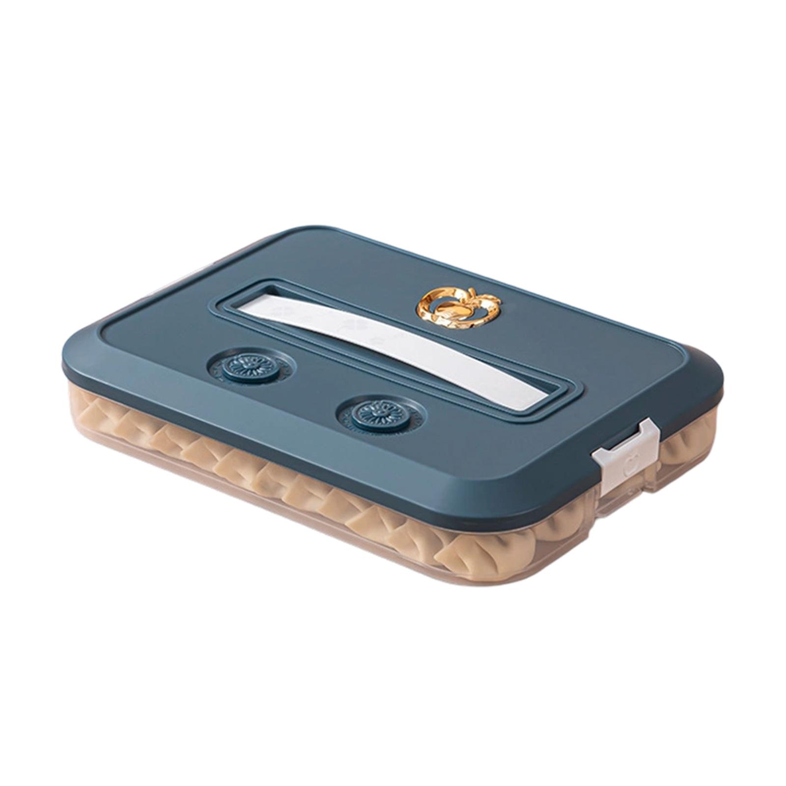 Multiple Layer Food Storage Box With Lid and Handle Accessory for Snacks Dumpling and Desserts Clear Container 1