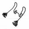 2pcs Car Headrest Hook Dual Hook Stainless Steel High Load Bearing Capacity Truck Hat Holder Black