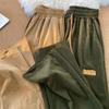Corduroy Pants Women Korean Straight Leg Sports Sweatpants Spring and Autumn Vintage Versatile Casual Pants