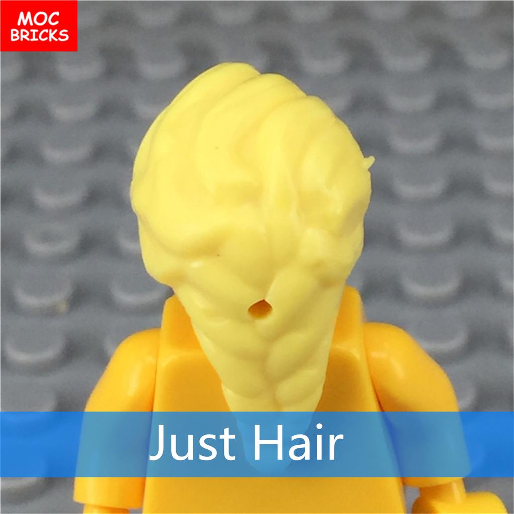 10pcs/lot MOC Bricks Female Hairs Model Action Figure Toy Kids Educational Building Blocks Assembled Toys