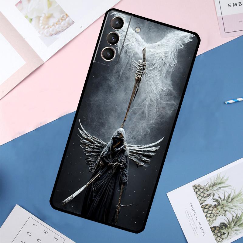 Death Grim Reaper Skull Case For Samsung Galaxy S25 Ultra S24 S23 S22 S21 Ultra S9 S10 Plus S23 FE S25 FE Back Cover