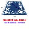 Customizable Boys' Soccer Blanket, 1 Piece, Lightweight Flannel Shawl, Suitable For Sofa Beds, Travel Camping, Living Rooms