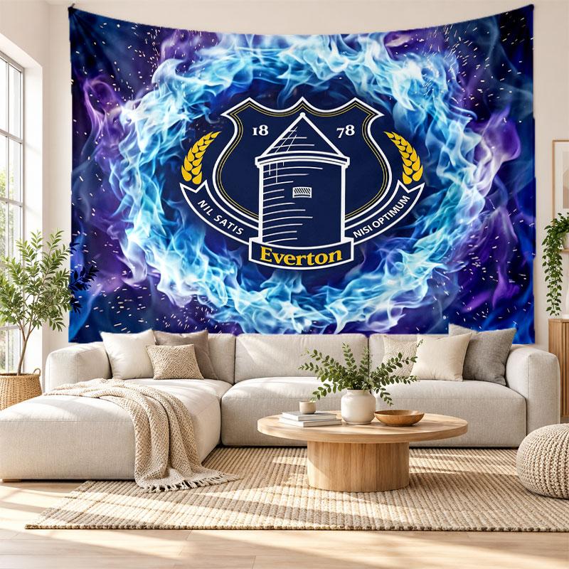 Everton Football Wall Tapestry, Soft Fabric Wall Hanging, Decorative Backdrop For Bedroom Home Wall Art