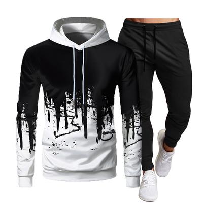 Men's Hoodie and Sweatpants Hooded Pullover Men's Winter Casual Sportswear