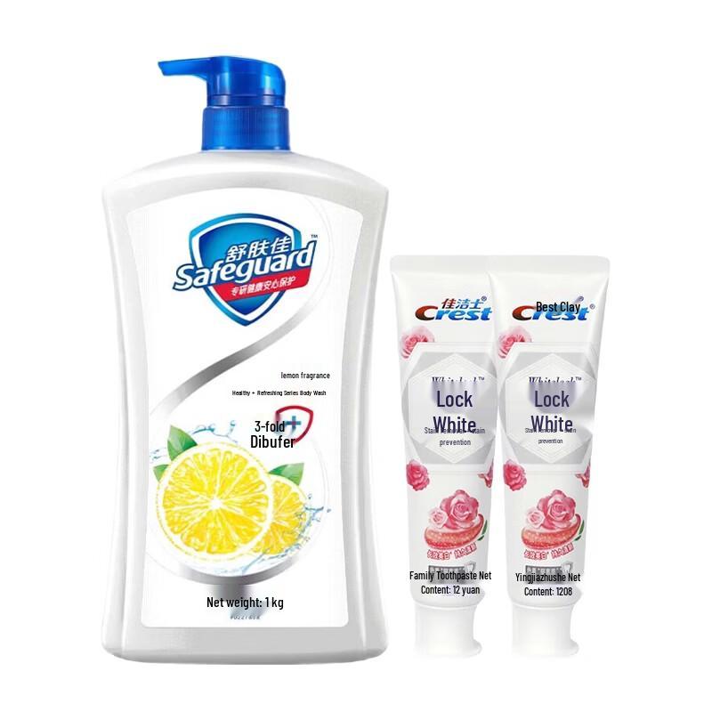 Набор зубной пасты Crest и геля для душа Safeguard