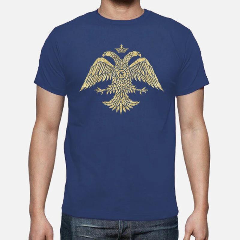 Byzantine Empire Eagle  Vintage Gold Men TShirt Short Sleeve Casual 100 Cotton ONeck Summer Mens Clothing