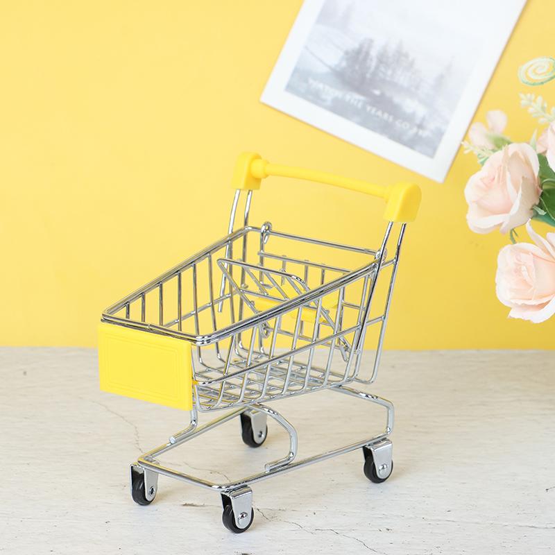 1 Pcs Mini Shopping Cart Supermarket Handcart Shopping Cart Storage Toy