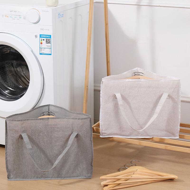 Triangle Space Save Hanger Organizer with Handle Rack Waterproof Portable Storage Bag for Convenient Closet Clothes Organizer