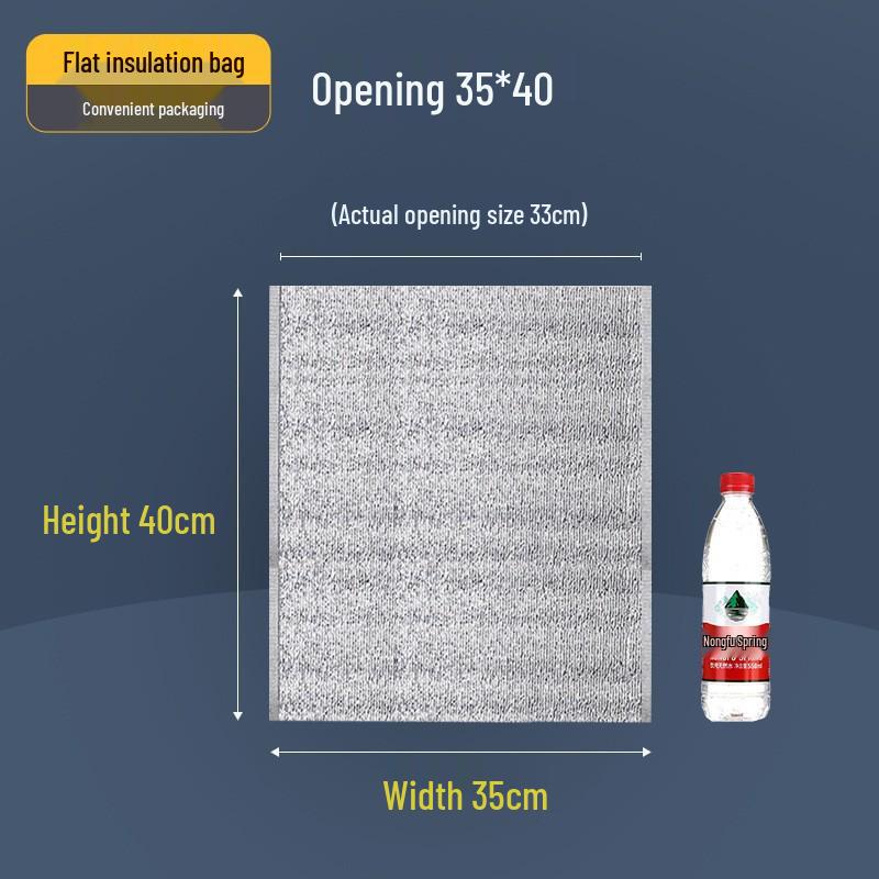 Selbstklebender Verschluss Aluminiumfolie Isolierte Tasche zur Kaltlagerung: Ideal für Kuchen, BBQ, Meeresfrüchte und zum Mitnehmen.