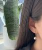 Alleun Silver 925 Cubic Drop Swarovski Pearl Earrings