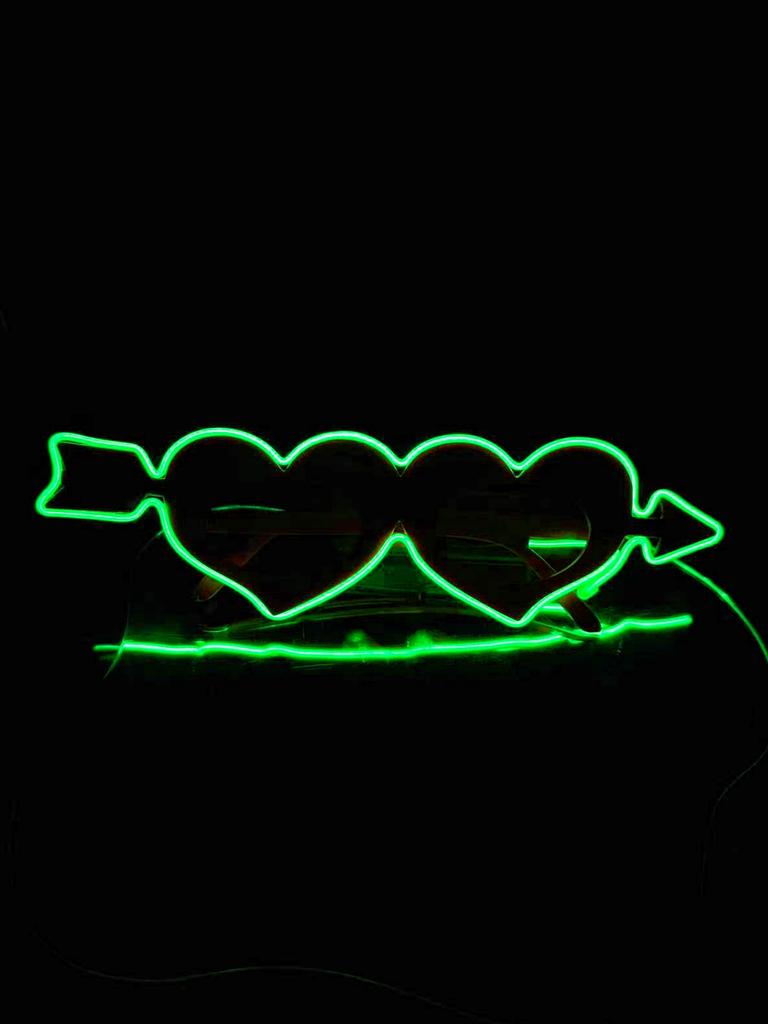 Wireless El Luminous Glasses Disco Luminous Led Online Celebrity Sunglasses Pixel Ktv Bar Atmosphere Concert Flash.