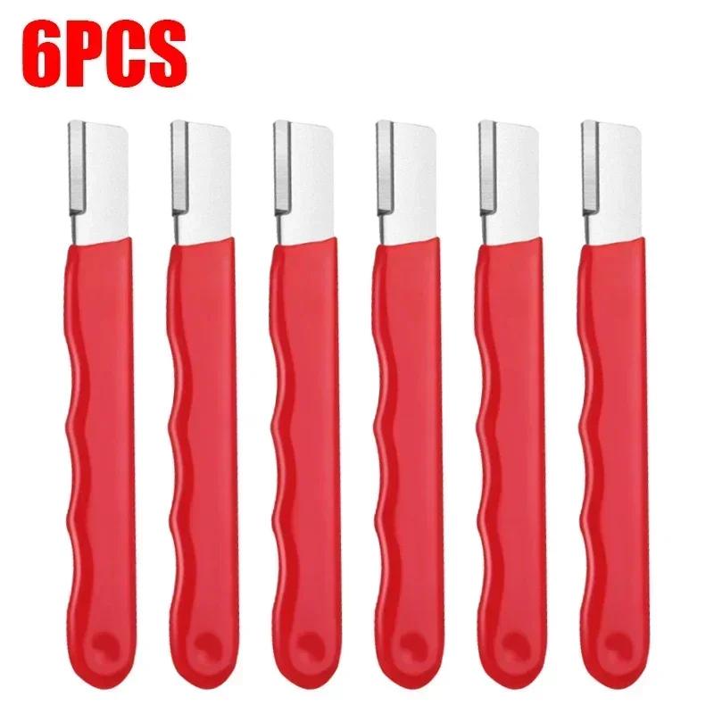 

6/1PCS Quick Sharpener Alloy Steel Portable Manual Knives Grinding Sharpener Scissor Knife Sharpening Stone Kitchen Scraper Tool 12cm