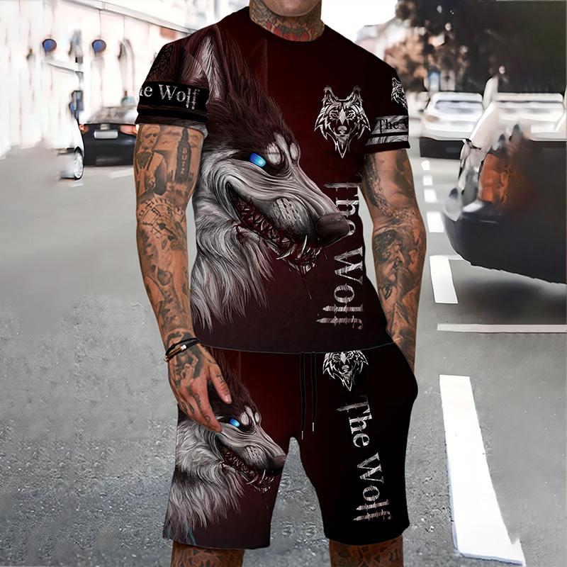 

2024 Новый мужской костюм, летний повседневный дышащий освежающий костюм с принтом 3D-скелета, свободный мужской топ свободного покроя с короткими рукавами 6XL