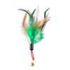 5Pcs Cat Teaser Wand Refills Chicken Feathers Replacement With Bell Interactive Kitten Toy A