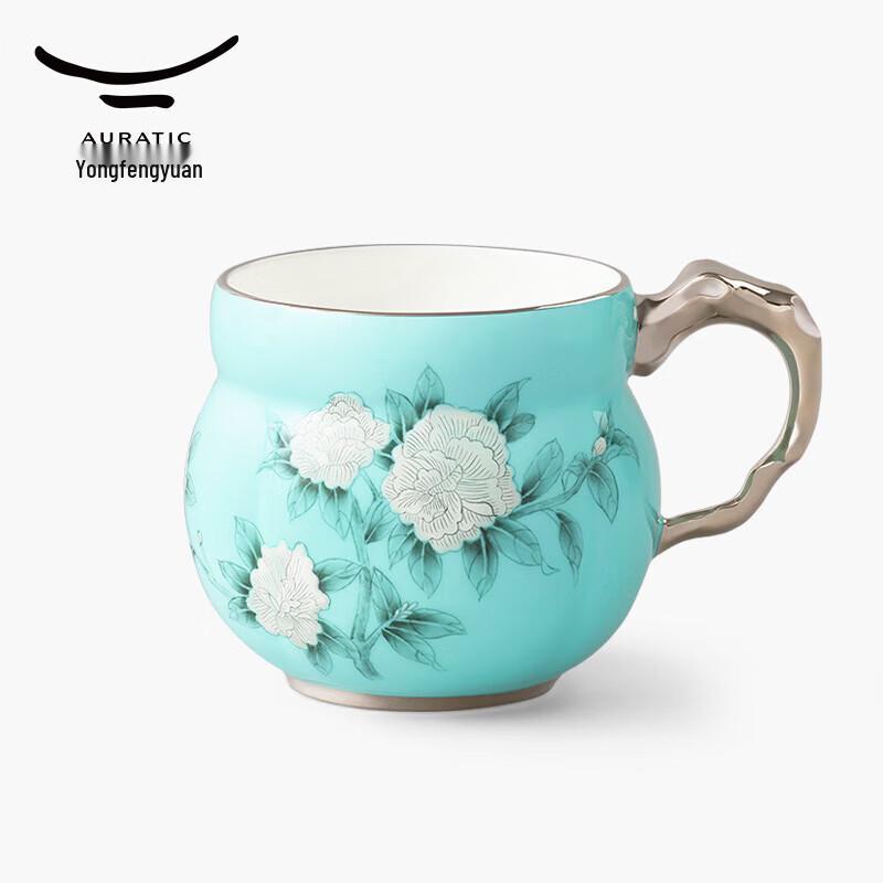 Yongfengyuan Lady's Porcelain Hand-painted Blue Serenity Mug