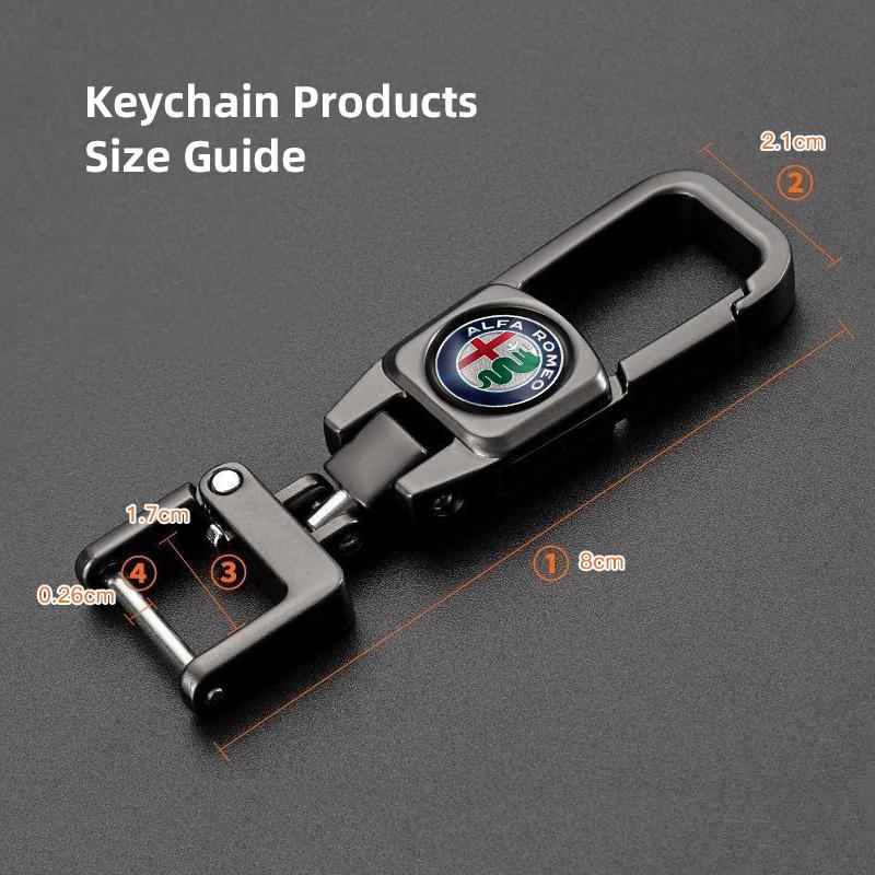 Car Alfa Romeo Logo Keychain Men's Anti Loss Keyring Key Buckle Valve cap For Alfa Romeo 4C 159 Spider Giulia Giulietta 156 Tona wzvc44